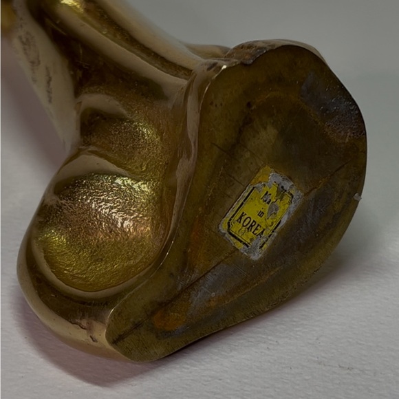 Vintage Solid Brass Cat Figurine - Picture 4 of 9